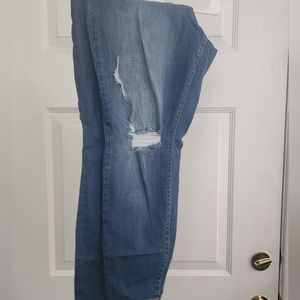 Denim torrid sky high skinny ripped jeans size 20.